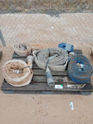 Pallet w/ Misc Discharge Hoses