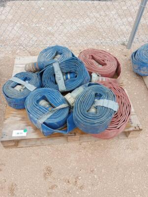 Pallet w/ Misc Discharge Hoses