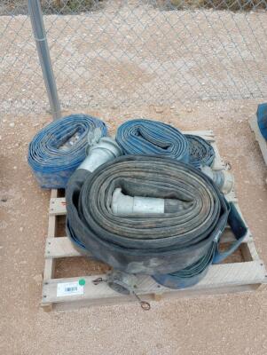 Pallet w/ Misc Discharge Hoses