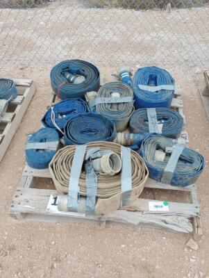 Pallet w/ Misc Discharge Hoses