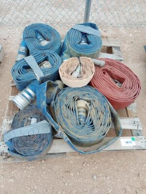 Pallet w/ Misc Discharge Hoses