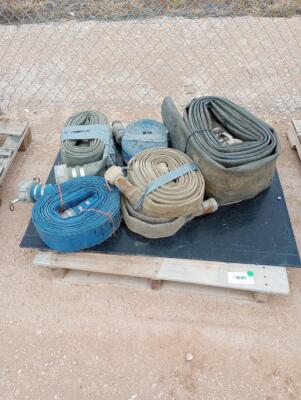 Pallet w/ Misc Discharge Hoses