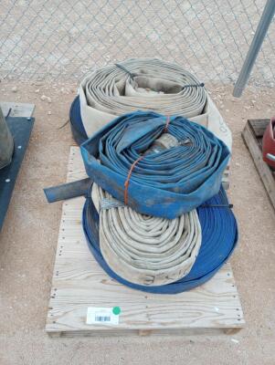 Pallet w/ Misc Discharge Hoses
