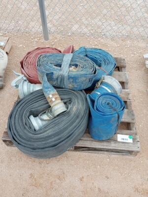 Pallet w/ Misc Discharge Hoses