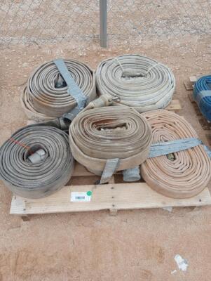 Pallet w/ Misc Discharge Hoses