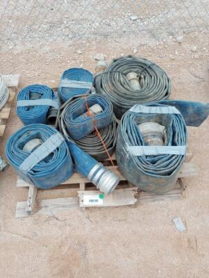 Pallet w/ Misc Discharge Hoses