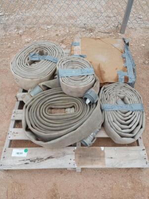 Pallet w/ Misc Discharge Hoses