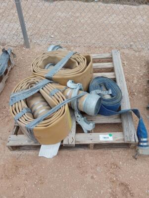Pallet w/ Misc Discharge Hoses