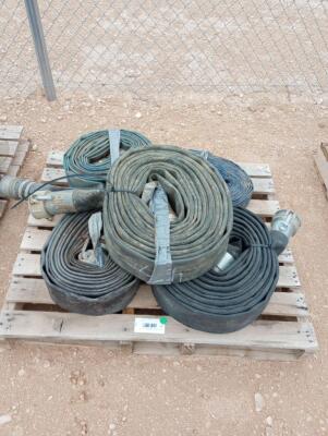 Pallet w/ Misc Discharge Hoses