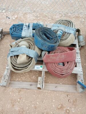 Pallet w/ Misc Discharge Hoses