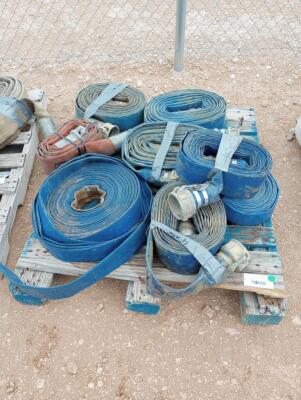 Pallet w/ Misc Discharge Hoses
