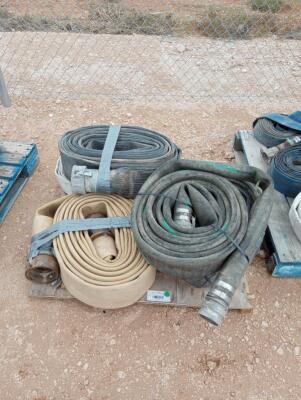 Pallet w/ Misc Discharge Hoses