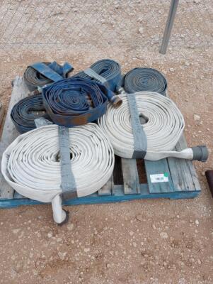Pallet w/ Misc Discharge Hoses
