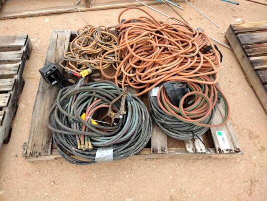 Pallet of Misc Extension Cords/Cutting Torch Hoses