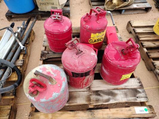 Pallet of Misc Gas Cans