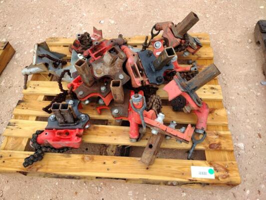 Pallet of Ridgid Chain Vises