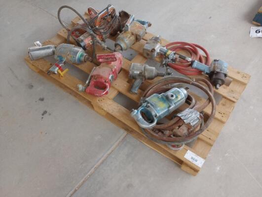 Pallet of Misc Impact Wrench Air Tools