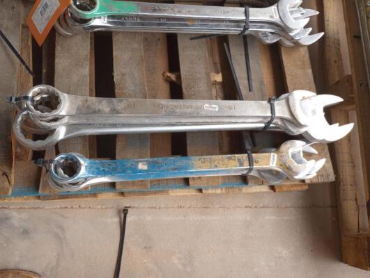(10) Wrenches Various Sizes From 1 9/16" - 2 9/16"