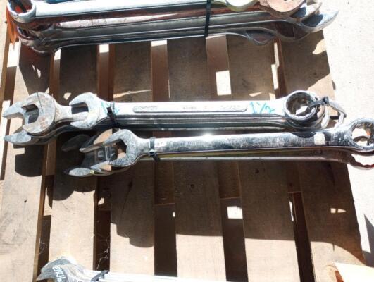 (10) Wrenches Various Sizes From 1 7/16" - 2"