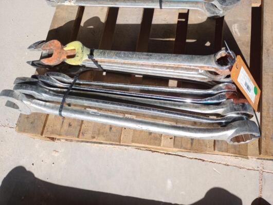(10) Wrenches Various Sizes From 1 1/2" - 2 3/16"