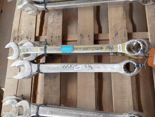 (10) Wrenches Various Sizes From 1 1/2" - 1 7/8"
