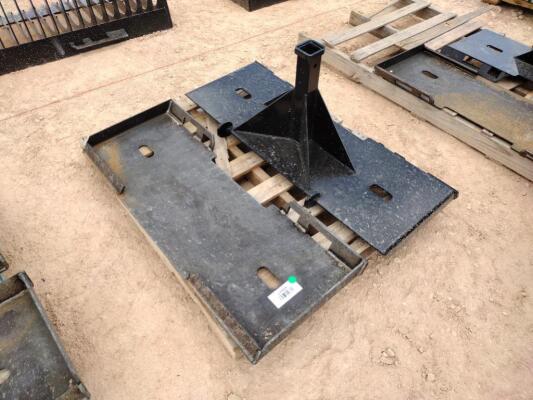 (1) Unused Formed Skid Steer Frame/Unused 2'' Hitch Receiver V2 (Skid Steer Attachment)