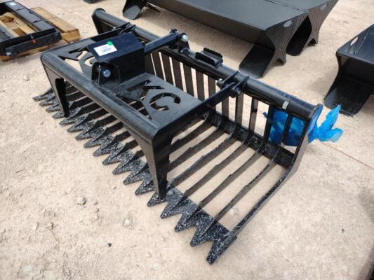 Unused Skid Steer 76'' Single Cylinder Grapple Bucket