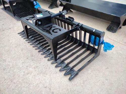 Unused Skid Steer 76'' Single Cylinder Grapple Bucket