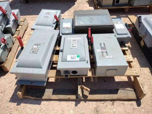 Pallet of Misc Safety Switch Boxes