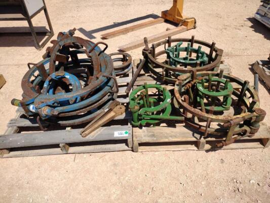 (2) Pallets of Misc Size Line Up Pipe Clamps