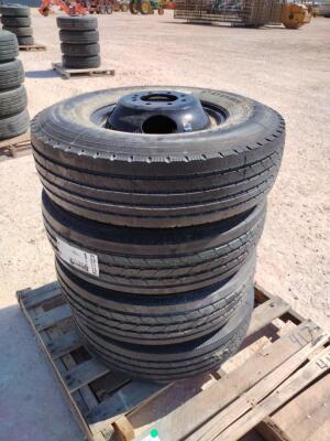 (4) Unused 10K Gooseneck Wheels w/Tires 235/85 R 16
