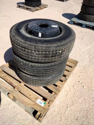 (3) Unused 12K Gooseneck Wheels w/Tires 235/75 R 17.5