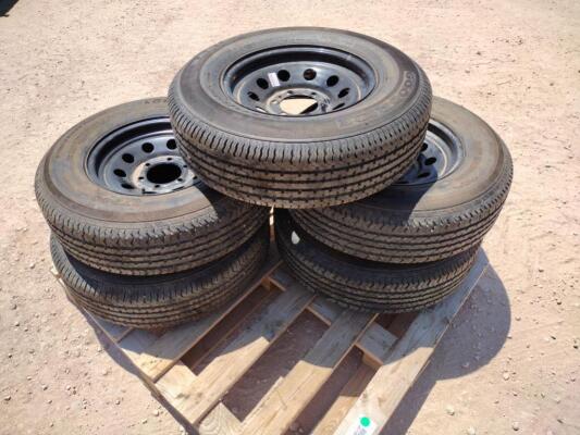 Unused Trailer Wheels w/Goodride Tires 225/75 R 15