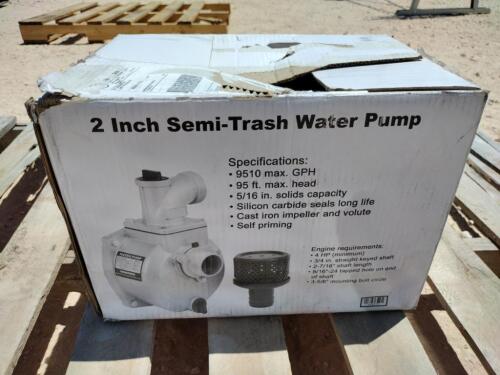 Unused 2'' Semi-Trash Water Pump