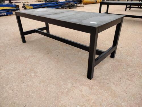 Unused 8Ft x 38" Metal Shop Table