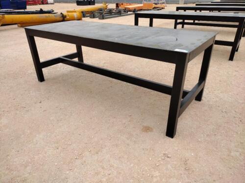 Unused 8Ft x 38" Metal Shop Table