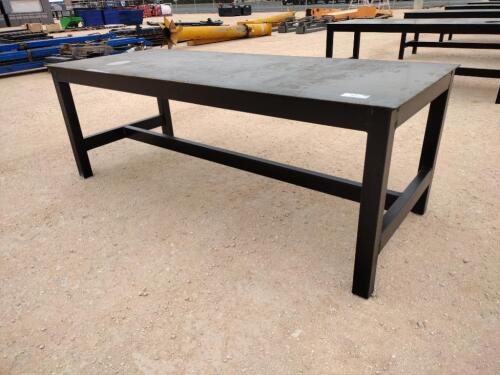 Unused 8Ft x 38" Metal Shop Table