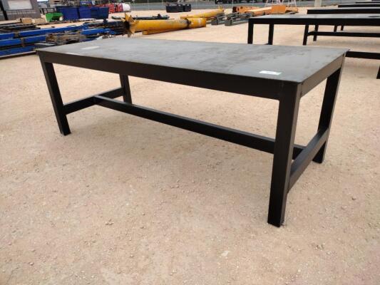 Unused 8Ft x 38" Metal Shop Table
