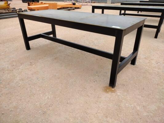 Unused 8Ft x 38" Metal Shop Table