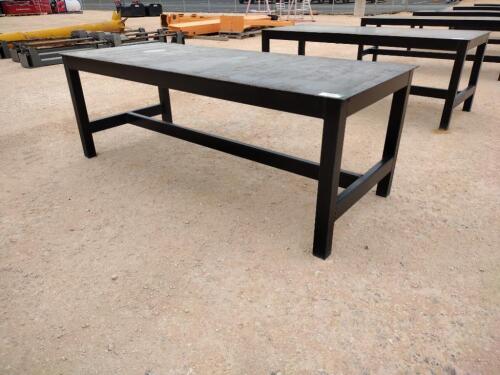 Unused 8Ft x 38" Metal Shop Table