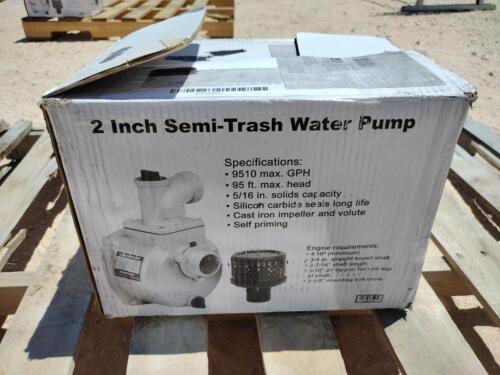 Unused 2'' Semi-Trash Water Pump
