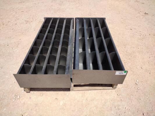 (2) 4Ft Unused Metal Bolt Bins (1) w/32 Bins (1) w/16 Bins