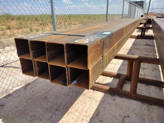 (8) pcs of 6" Square Tubing