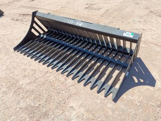 Unused 66" Rock Bucket (Skid Steer Attachment)