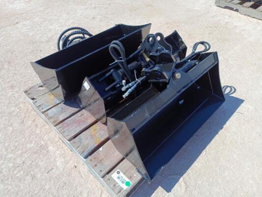 (3) Unused 3T Mini Excavator Hydraulic Tilt Buckets