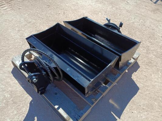 (2) Unused 3T Mini Excavator Hydraulic Tilt Buckets