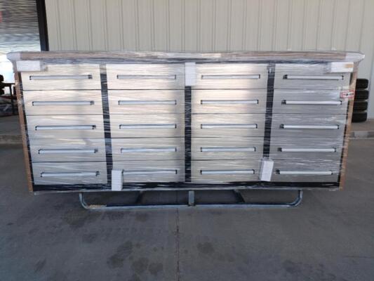 Unused 7Ft 20 Drawers Stainless Steel Workbench