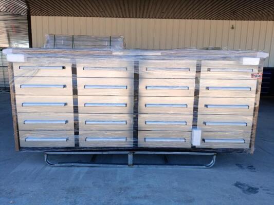 Unused 7Ft 20 Drawers Stainless Steel Workbench