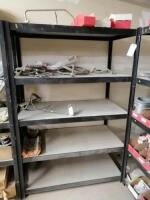 Metal Shelf with Miscellaneous Truck Hoses