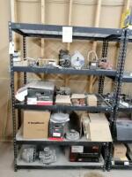 Metal Shelf with Truck Alternators